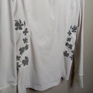 FABLETICS Women's White Long-sleeve half-zip Top size M